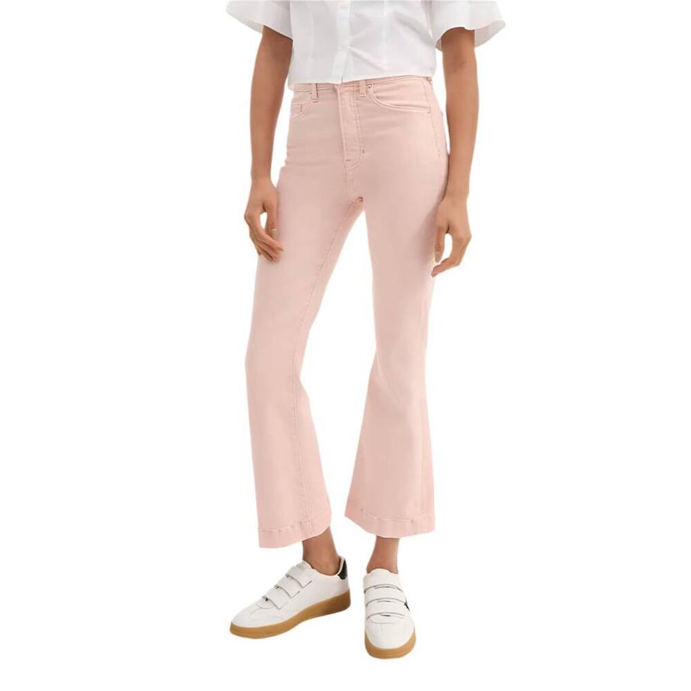Veronica Beard  Carson Ankle Flare Jean in Stoned Pink Shell 27